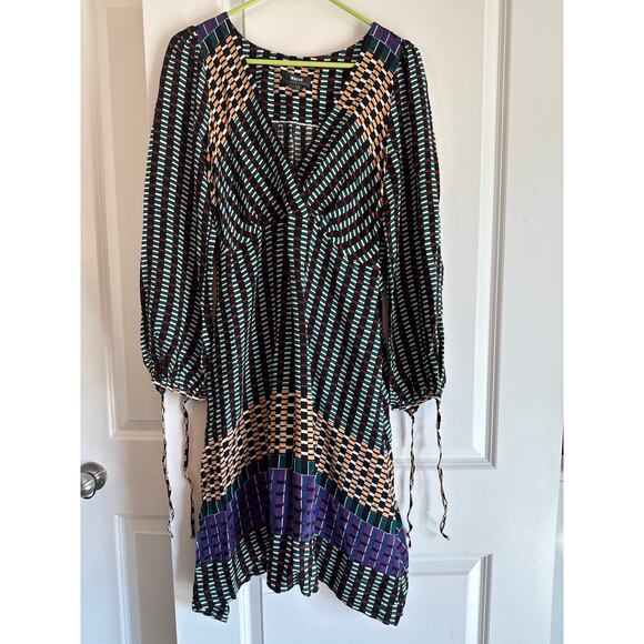 Maeve Gianni Tunic Dress US 6 Geometric Print Boho Anthropologie - Picture 5 of 8